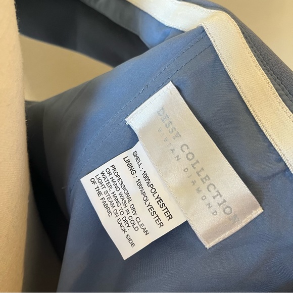 Dessy Collection Larkspur Blue Bridesmaid Dress 3038 - Picture 6 of 7